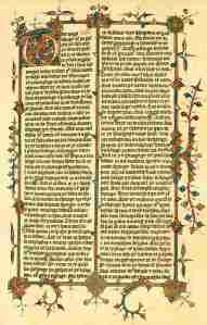Page of John Wycliffe's translation